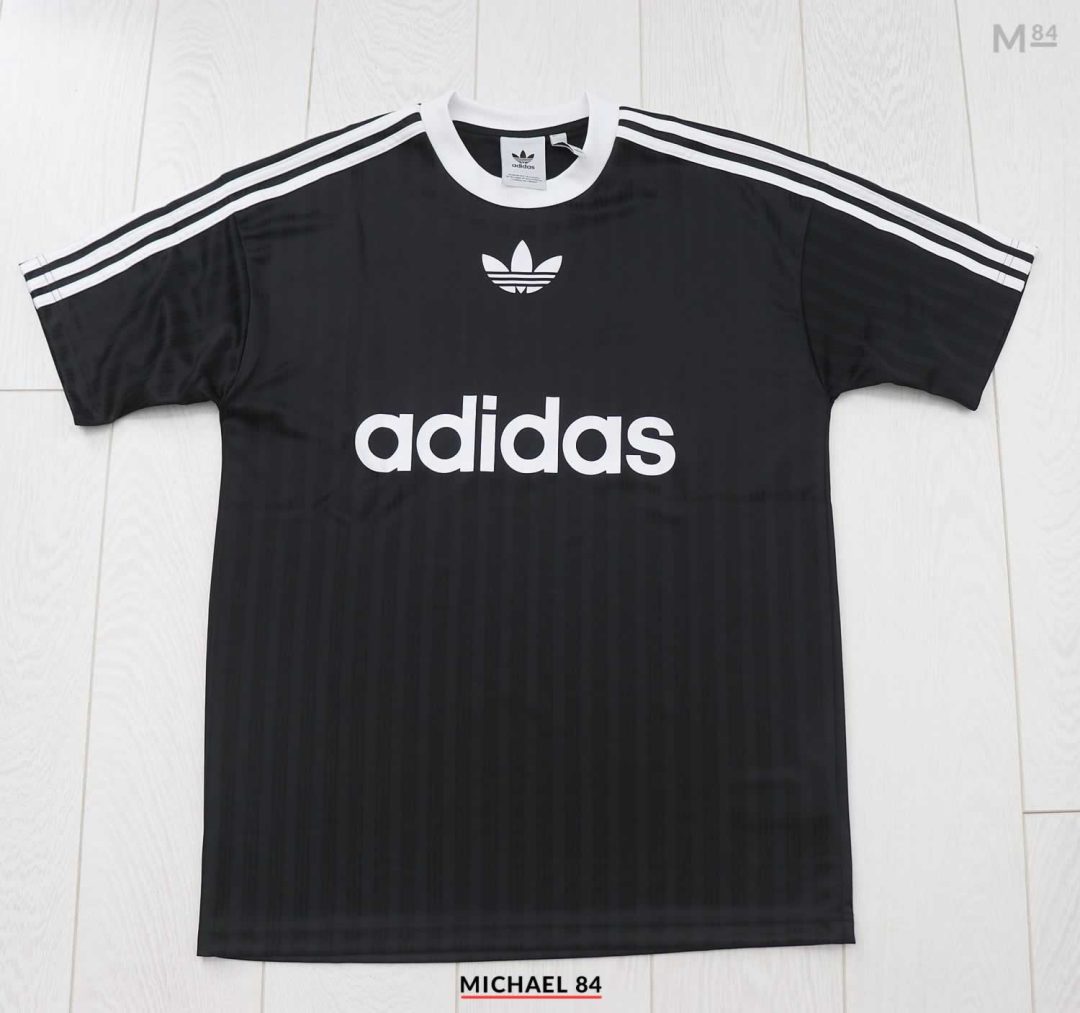 Black Adidas Adicolor T Shirt Flat Lay Style