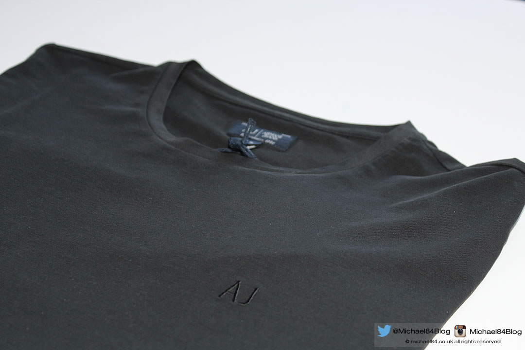 armani plain black t shirt