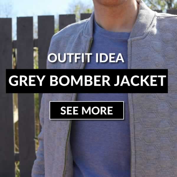 Grey Bomber Jacket Outfit