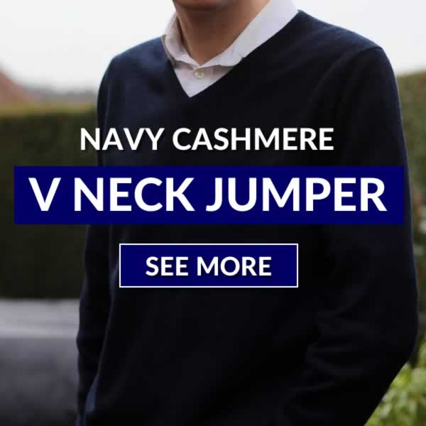 Navy Cashmere Jumper Outfit