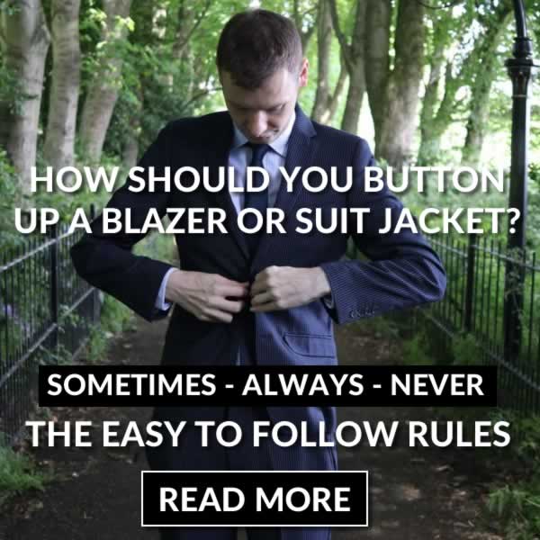 Suit Button regels-hoe een jas goed te knopen