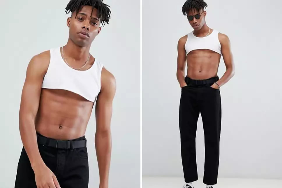 ASOS Menswear selling a crop top
