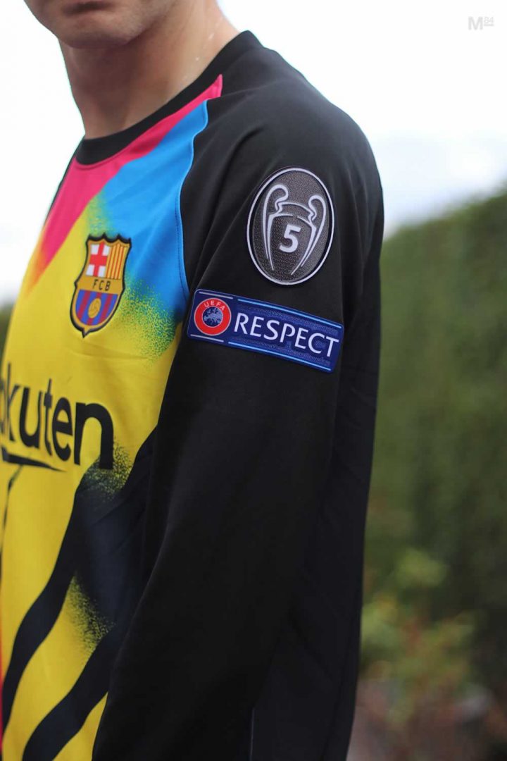 Barcelona Champions League Goalkeeper shirt left arm badges