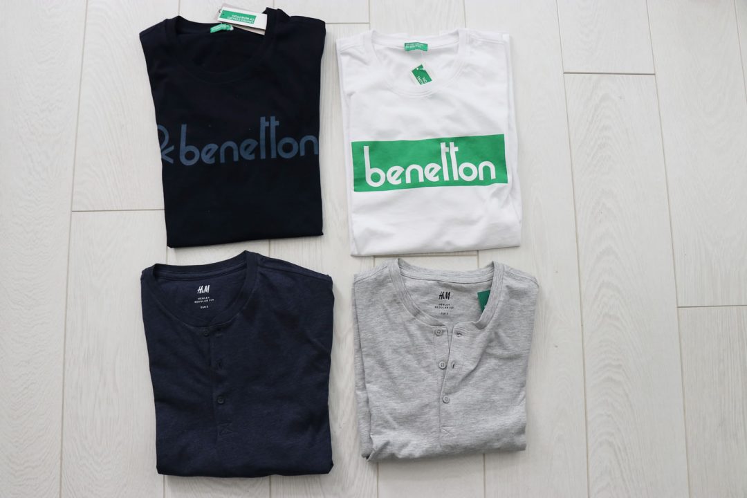 My Benetton T Shirts with H&M Henley T Shirts