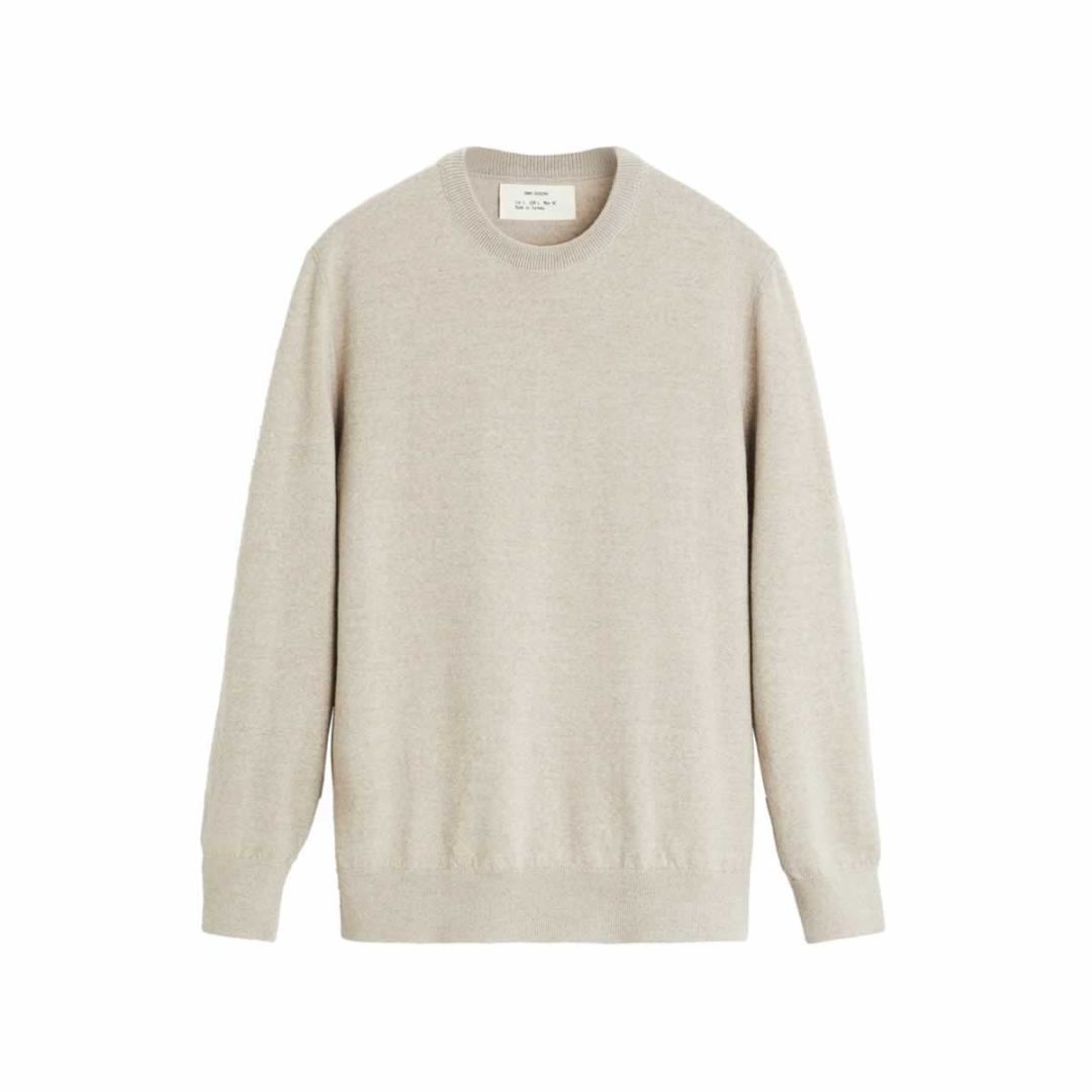 Zara Sand colour merino wool jumper