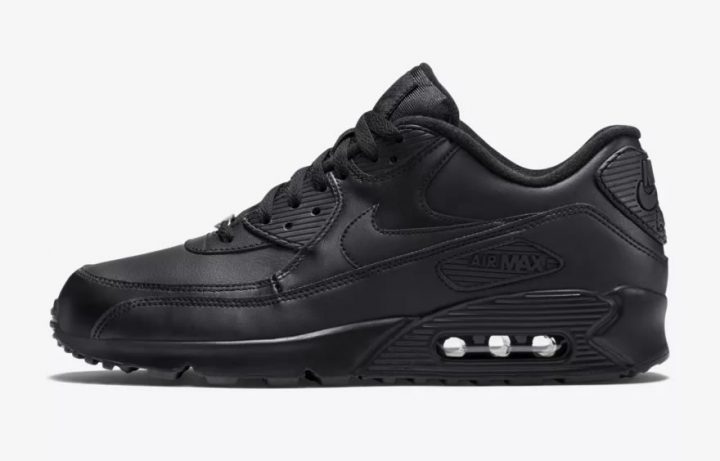 nike triple black leather