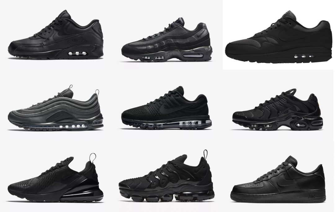 nike shoes triple black