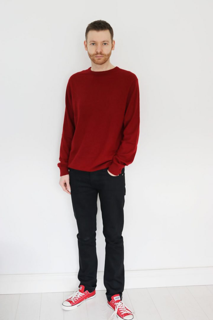 Black Jeans With Red Jumper