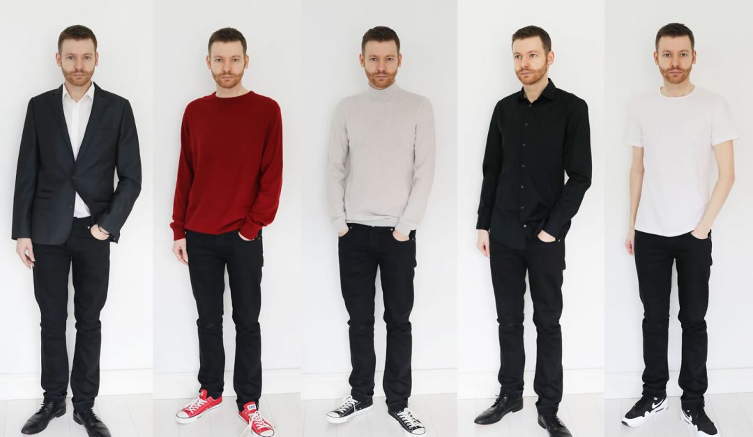 men's outfit with black jeans