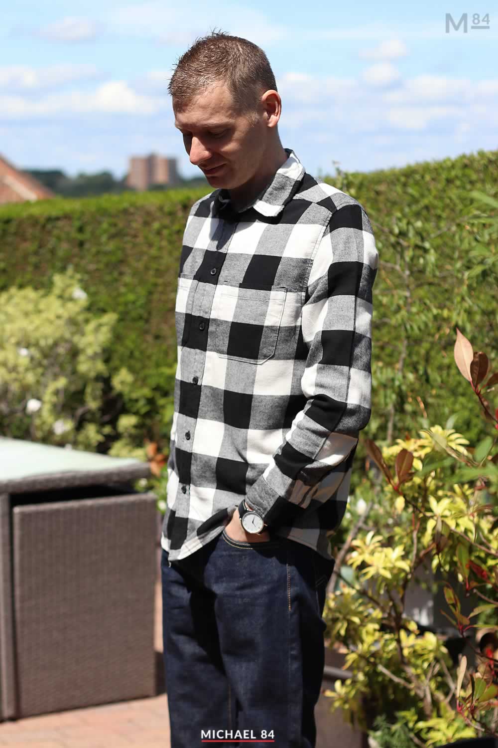 Black And White Plaid Shirt From H&M - Today's Outfit Style