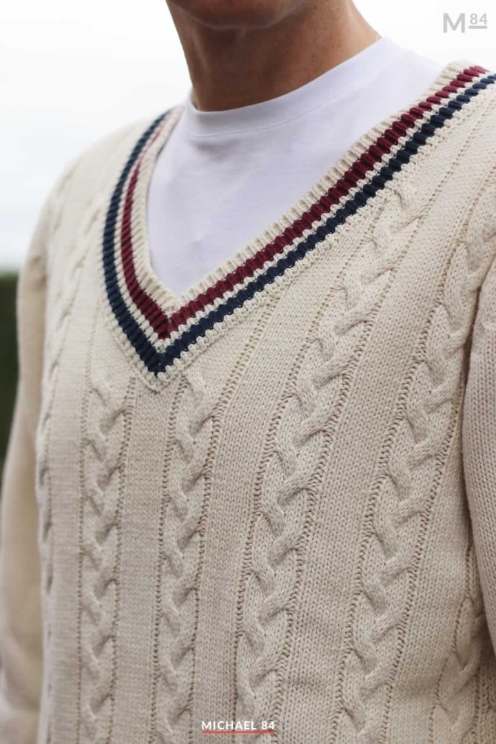 Close up of the cricket jumper