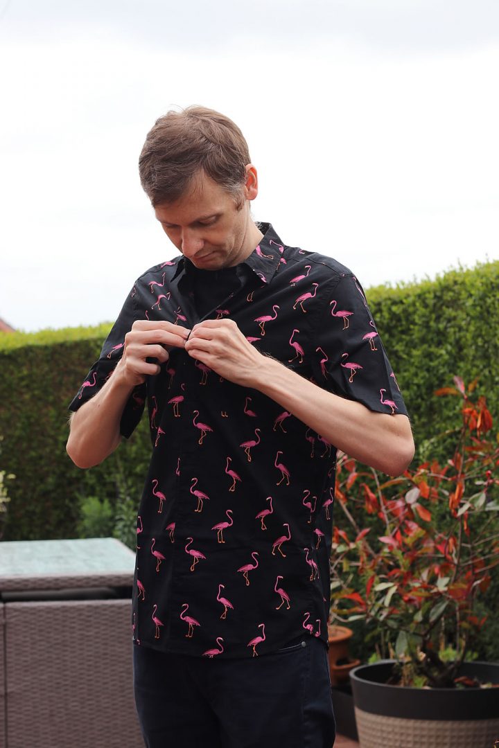 A New Summer Shirt - Here's My Flamingo Print Shirt