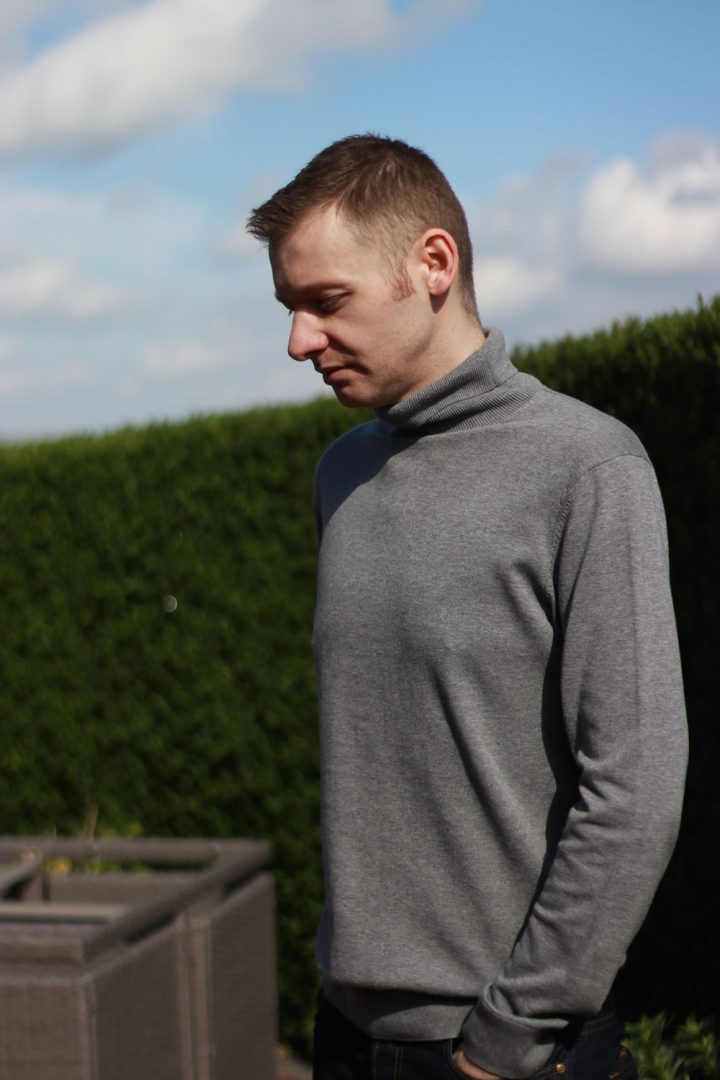 Grey Roll Neck For Bank Holiday Monday In Late May