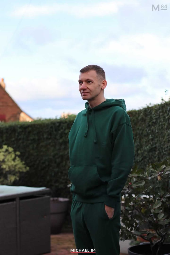 H&M Blank Staples Hoodie And Joggers Combo Outfit In Green Review