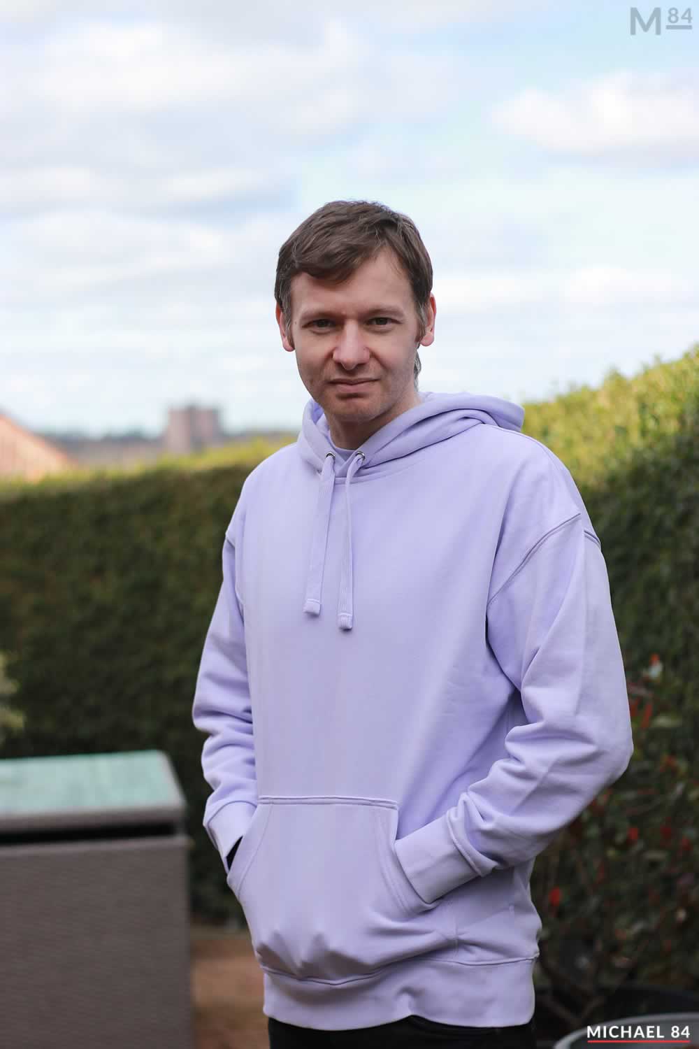 H&M Blank Staples Hoodie, TShirts & Shorts In Lilac Outfit Try On