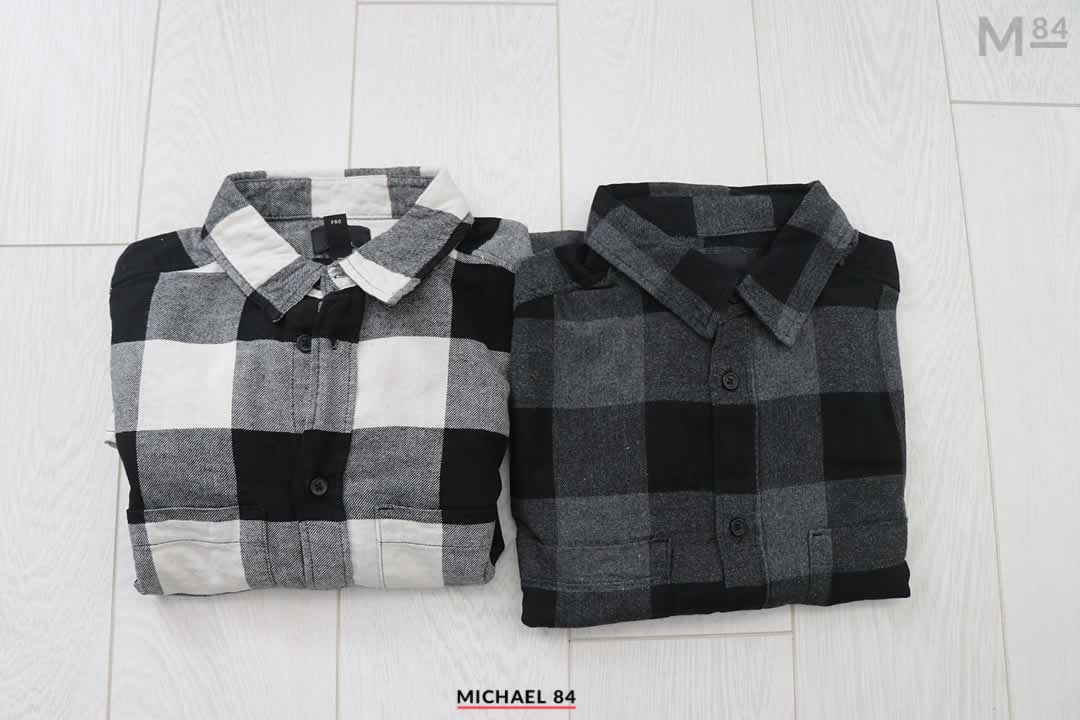 black and white check shirts from H&M