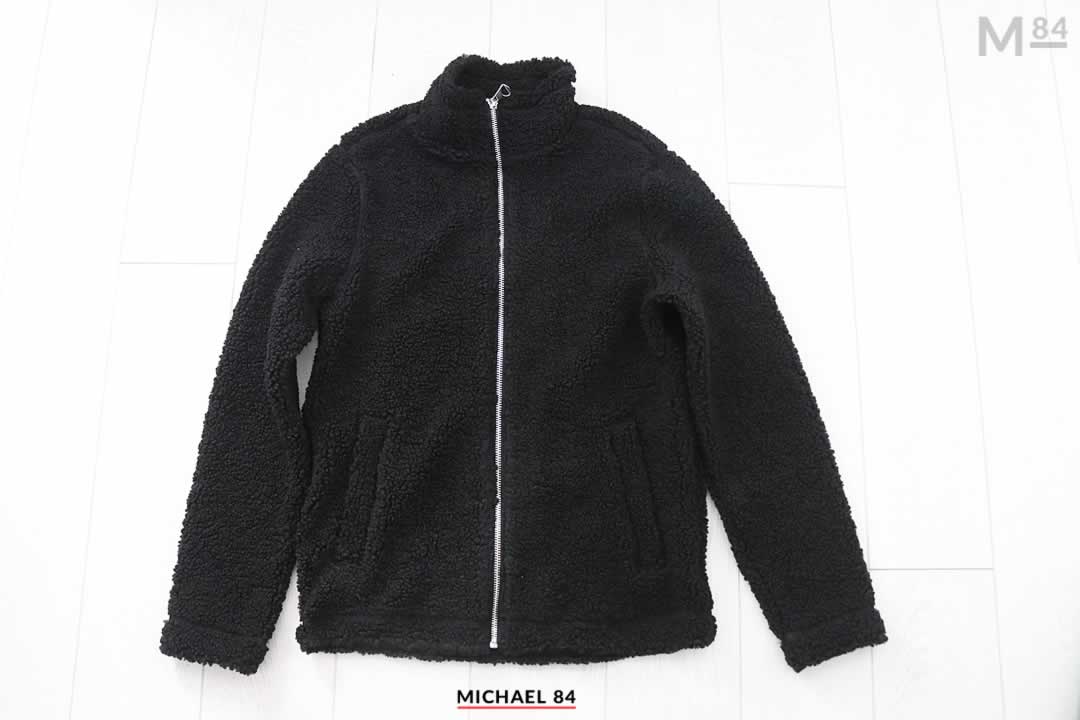 Men's black teddy jacket by Michael 84