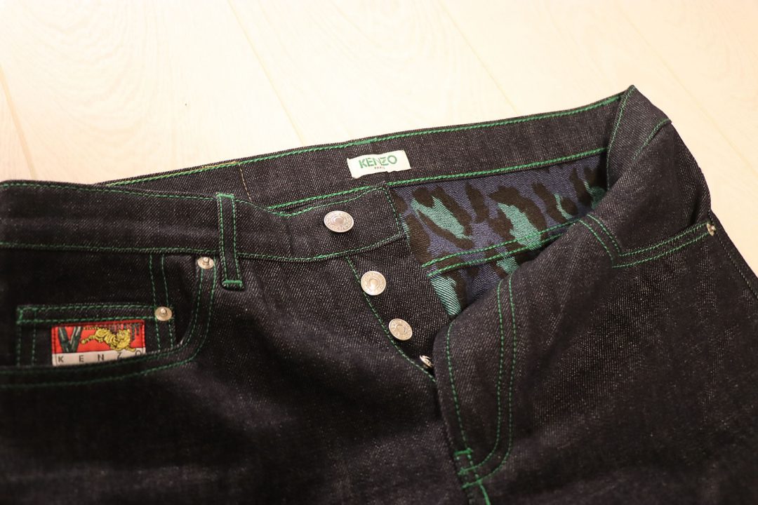 Leopard Print Inside of the Kenzo Denim