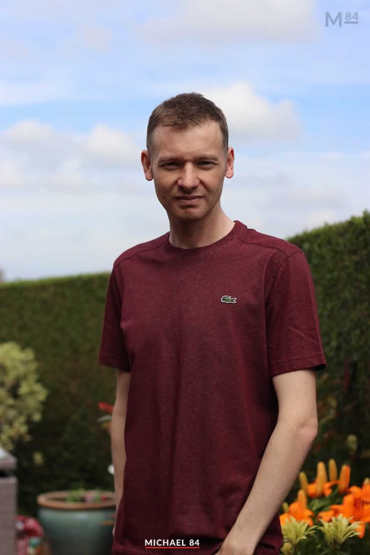 lacoste t shirt burgundy