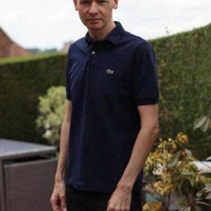 Lacoste Polo Shirt In Navy Blue Outfit
