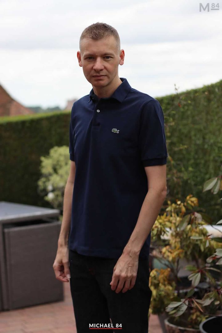 Lacoste Polo Shirt In Navy Blue Outfit