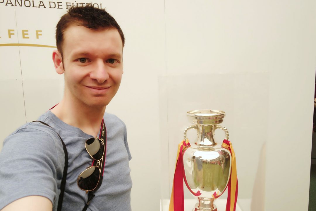 Me With one of the Euro Championship Trophies