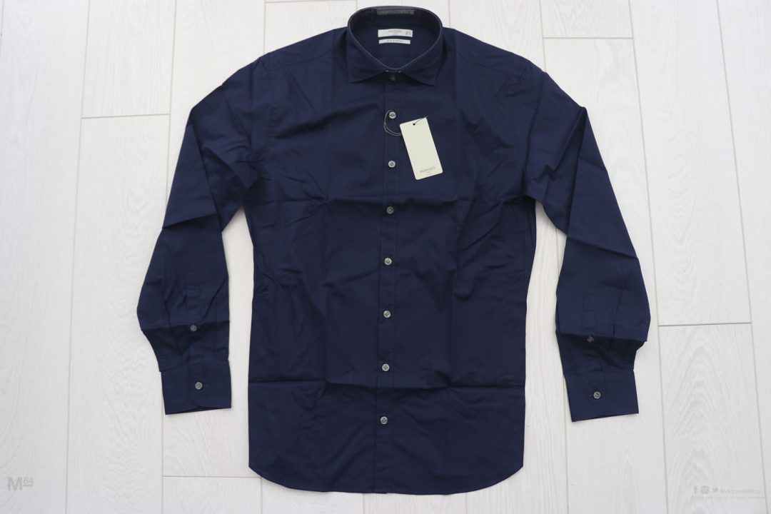 Navy Blue Mango Man Shirt