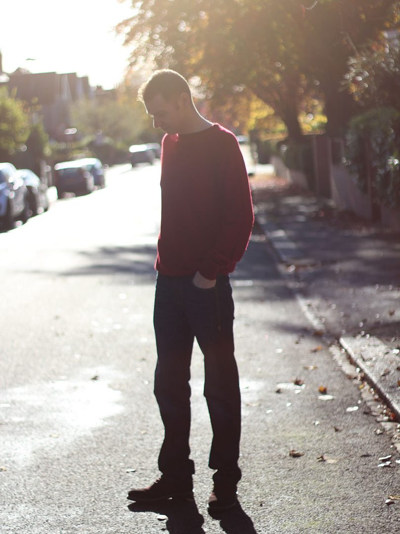 red cashmere sweater