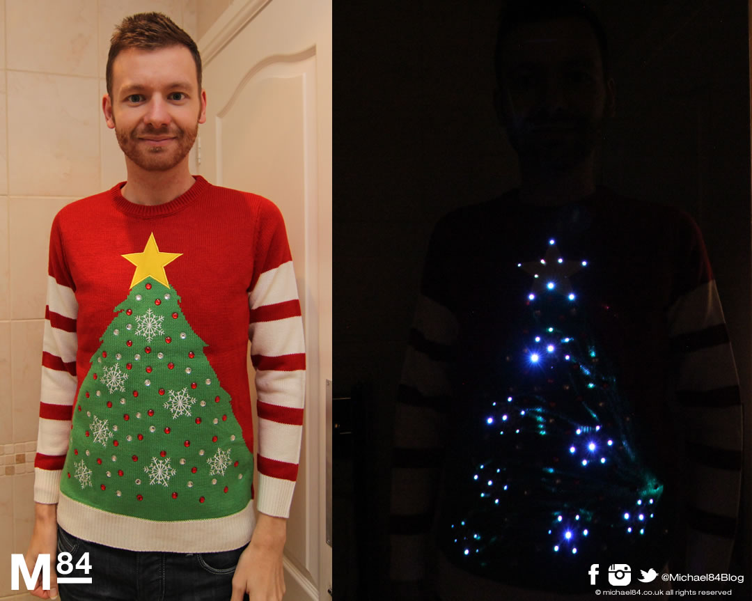 Me In My Cheesy Christmas Jumper Lighting Up