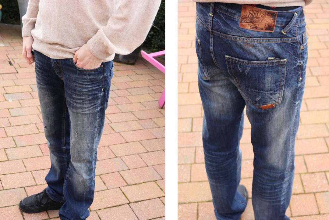 PRPS Jeans in light blue with distressing