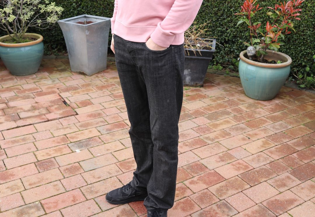 black jeans with pink