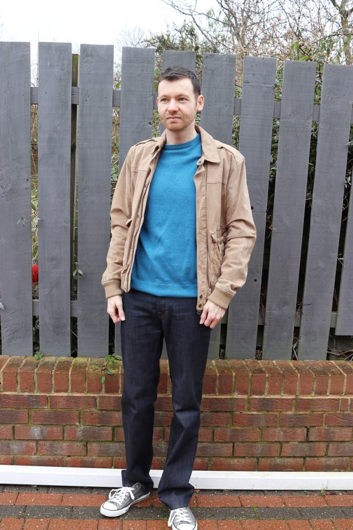 Outfit Of The Weekend - Suede Jacket & Blue Jumper | Michael 84