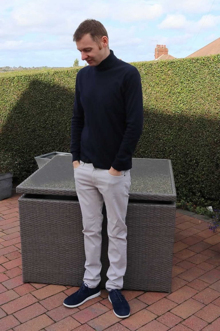 Navy Roll Neck T Shirt From Uniqlo: How To Style | Michael 84