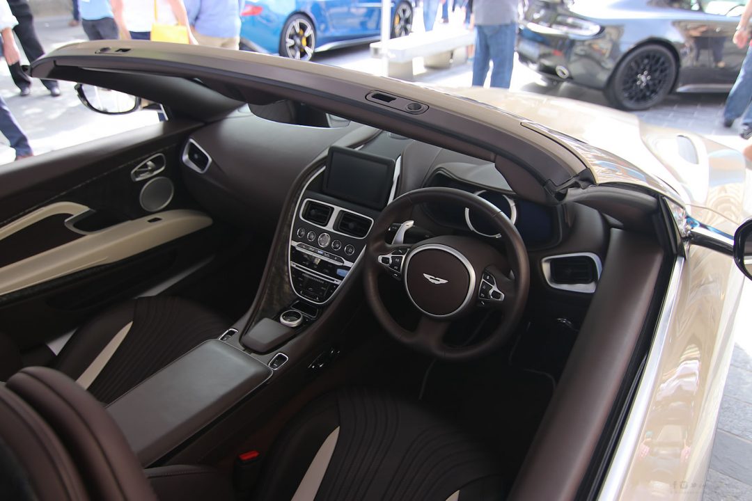 Inside of the Aston Martin