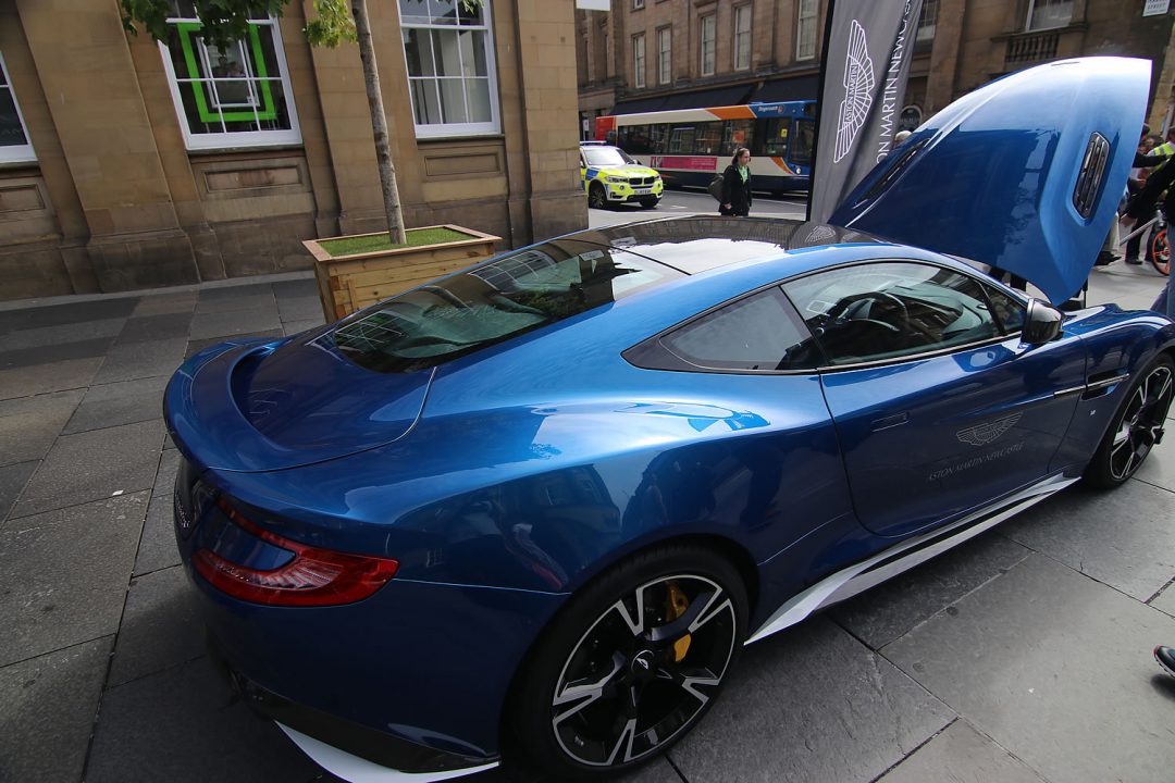 Beautiful blue Aston Martin