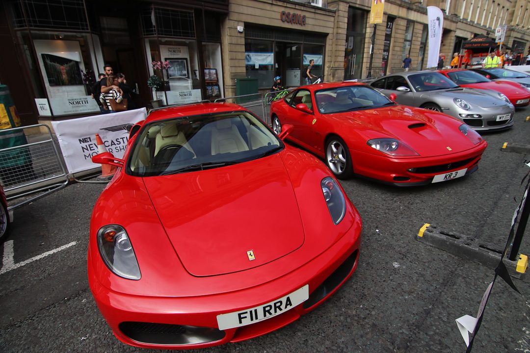 Some Ferrari's at the Newcastle Car Show on Grey Street