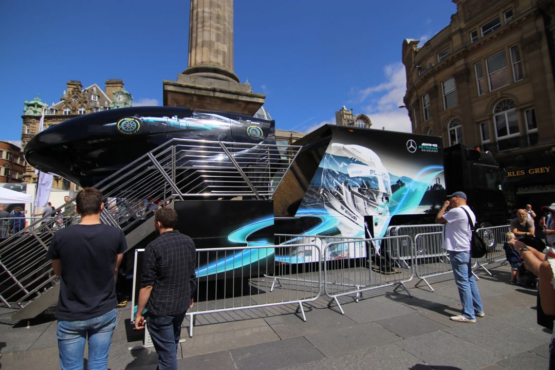 Mercedes F1 Simulator At NE1 Motor Show In Newcastle