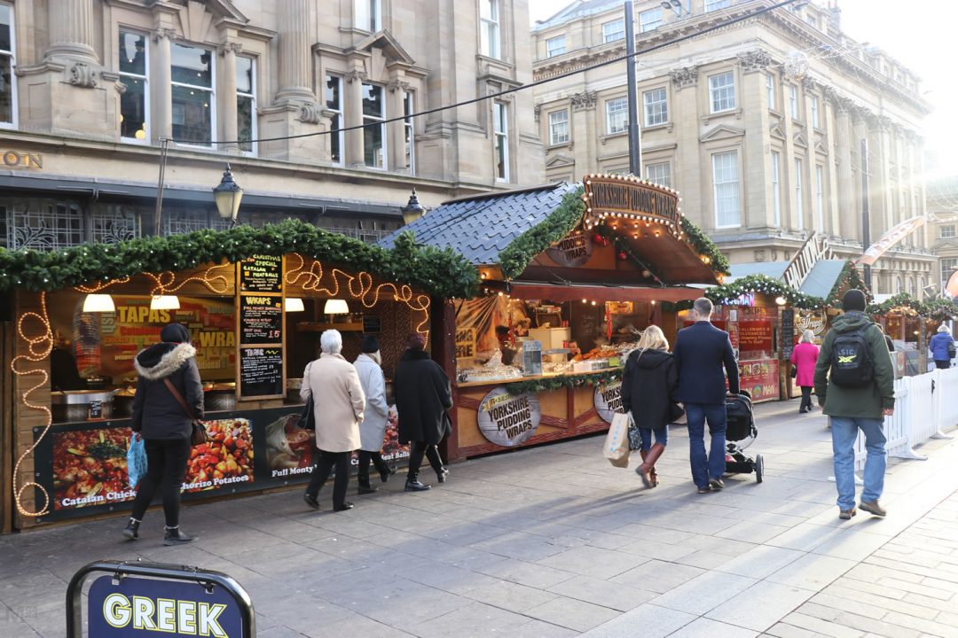 Grey's Monument Christmas Market Newcastle