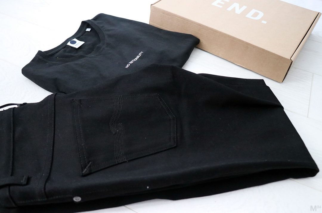 Black Jeans From Nudie And Black T-shirt From NN07 No Nationality