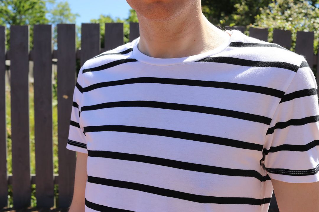 Close up of ASOS Nautical T Shirt