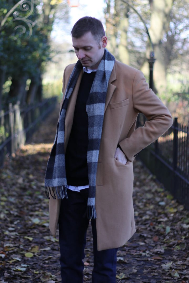 Outfit of the week - overcoat, jumper, shirt and jeans