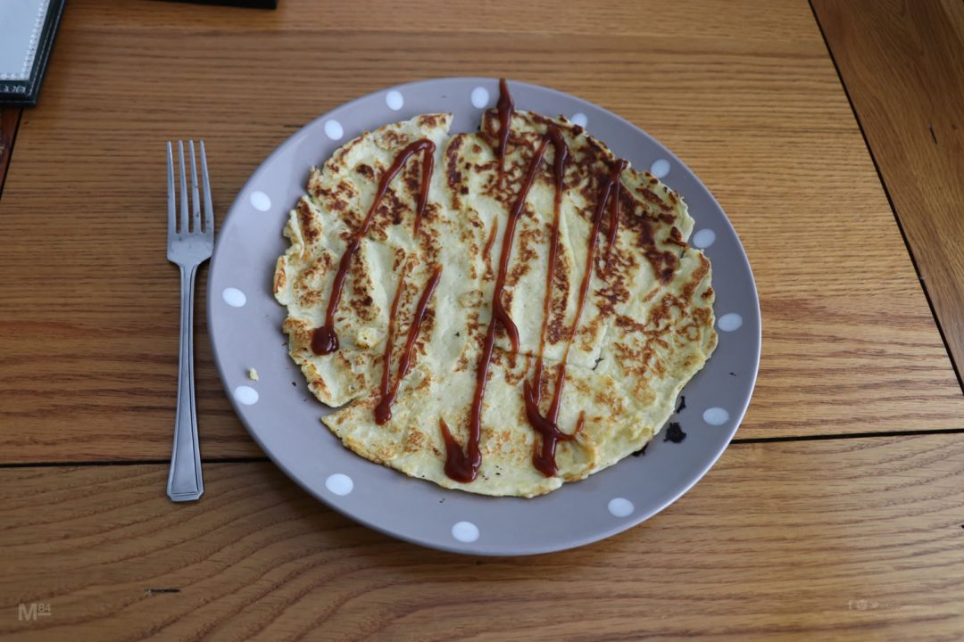 Pancakes with HP Brown Sauce