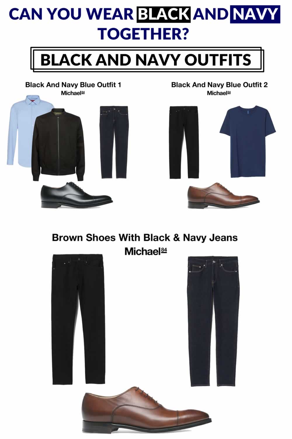 Can You Wear Black And Navy Together? (Yes! And Here