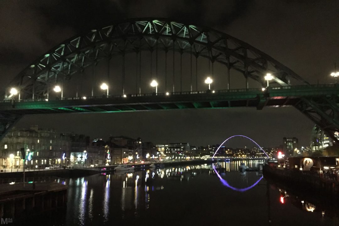 Bridge and River Tyne by night