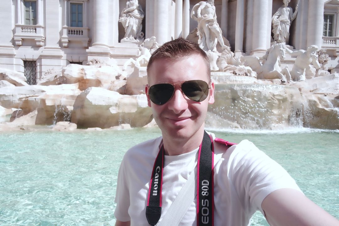 Selfie At The Trevi Fountain