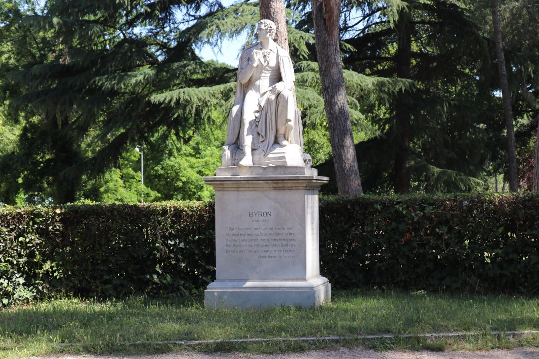 Byron Statue In Villa Borghese