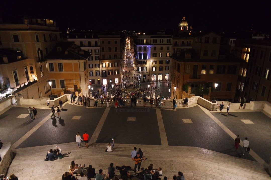 The Top Of The Spanish Steps At Night - Michael84