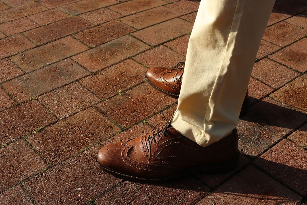 Cream Chinos And Brogues