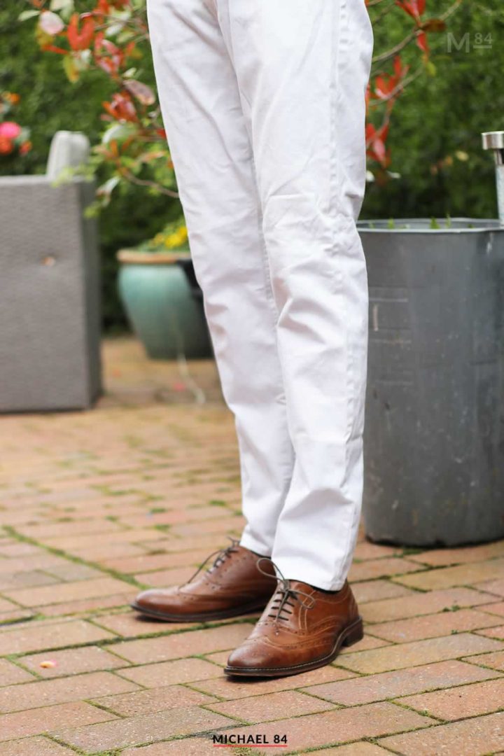 Brown Brogues With White Jeans