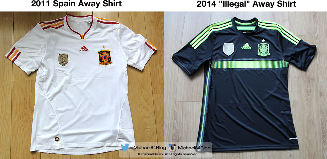 FIFA ban Black Spain Away Shirt For 2014 World Cup